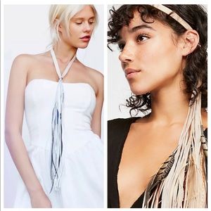 Free People Deep Impact Feathers Necklace Headband